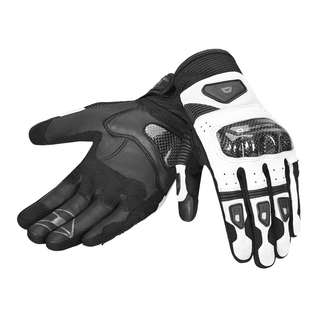 Cortech Apex Air Gloves White - Back of Hand and Palm Views of Pair