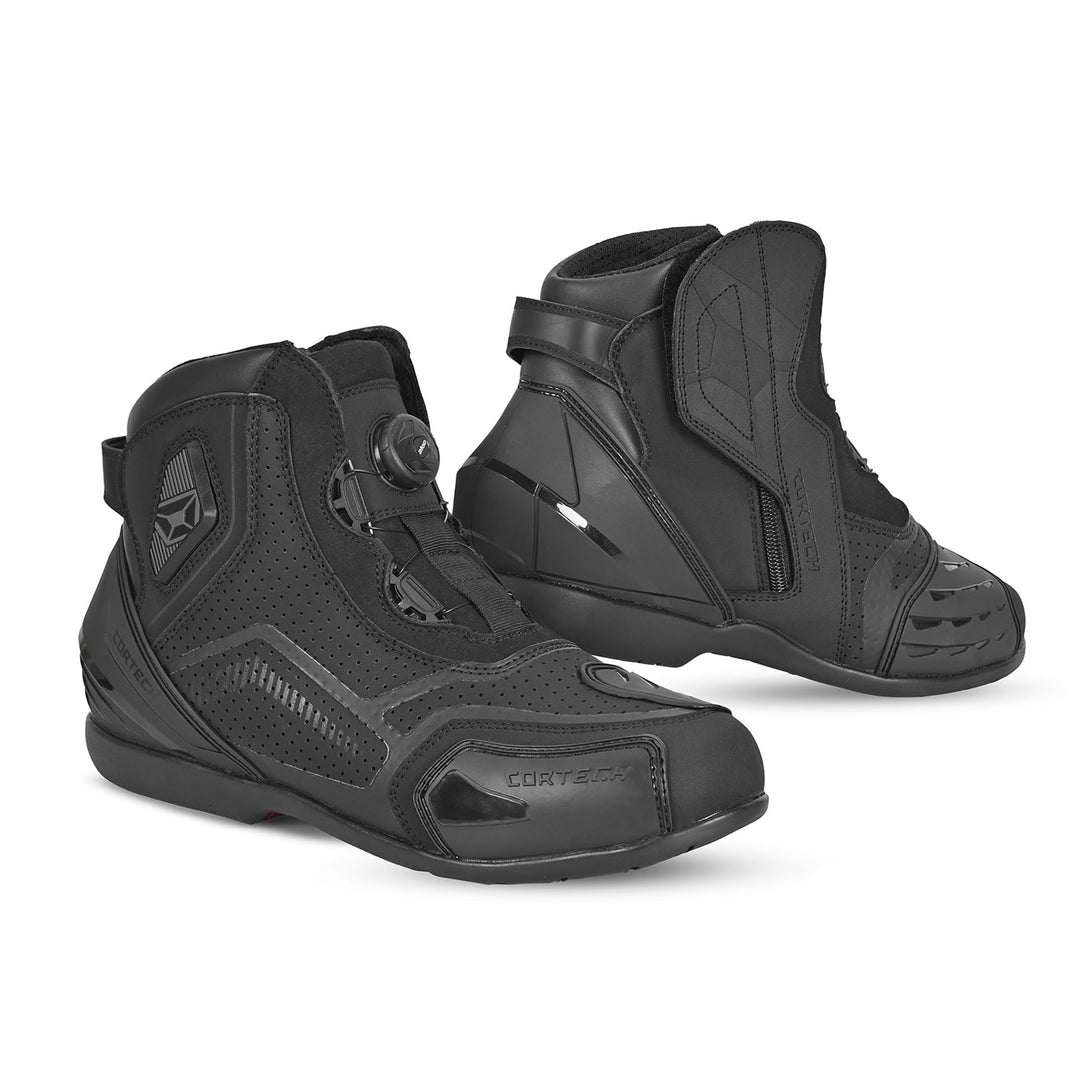 Cortech Men's Sport Lite Boots Black - Side View of Pair