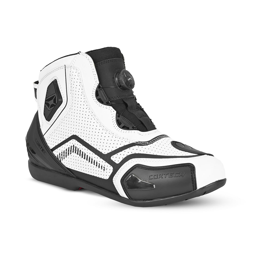 Cortech Men's Sport Lite Boots Black/White - Front Side View