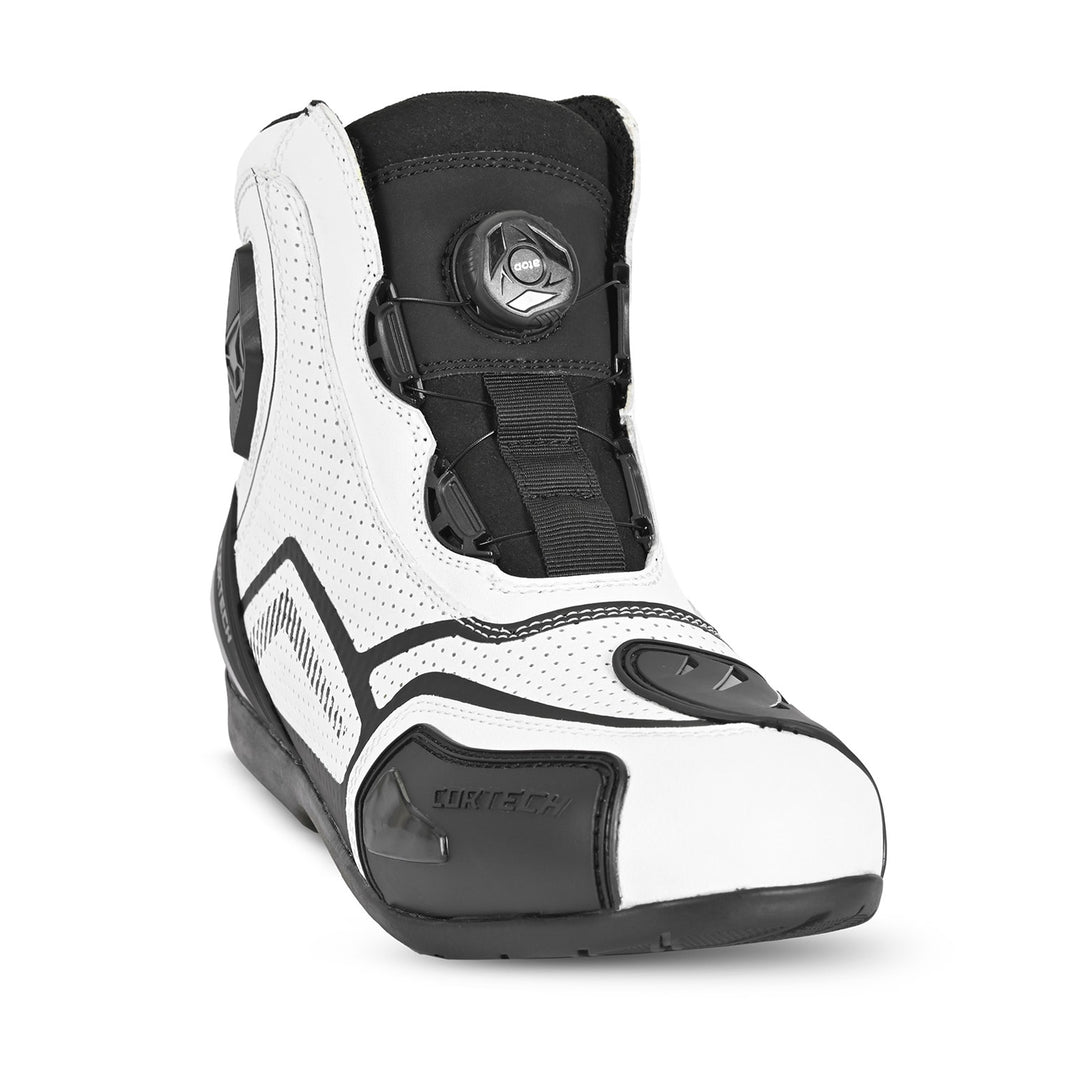 Cortech Men's Sport Lite Boots Black/White - Front View