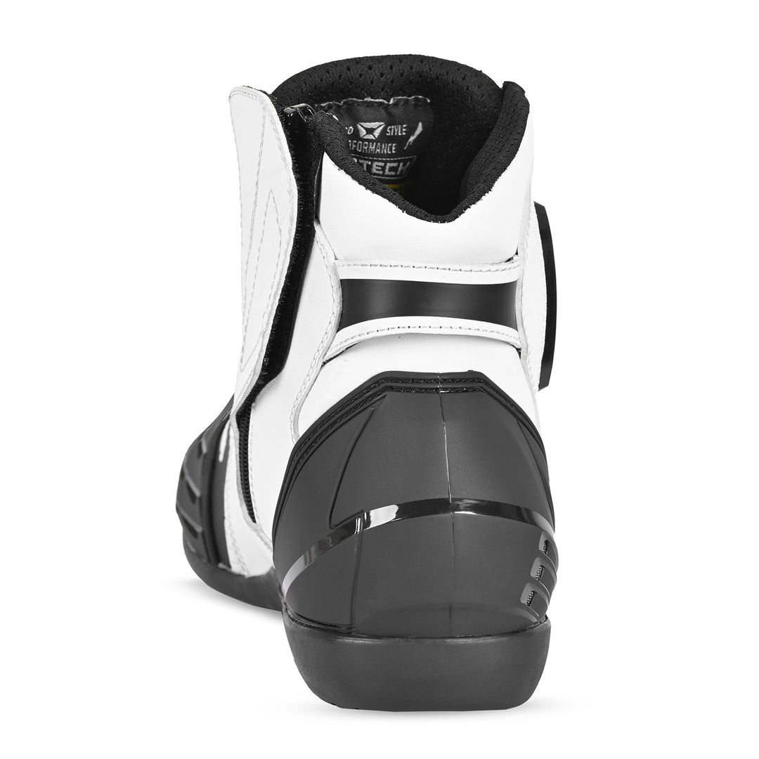 Cortech Men's Sport Lite Boots Black/White - Rear View