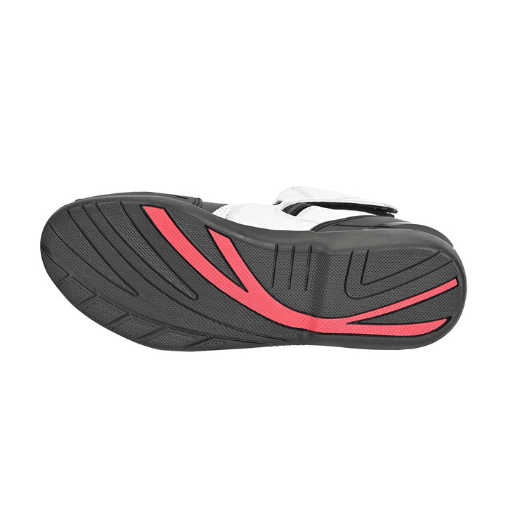 Cortech Men's Sport Lite Boots Black/White - Sole View