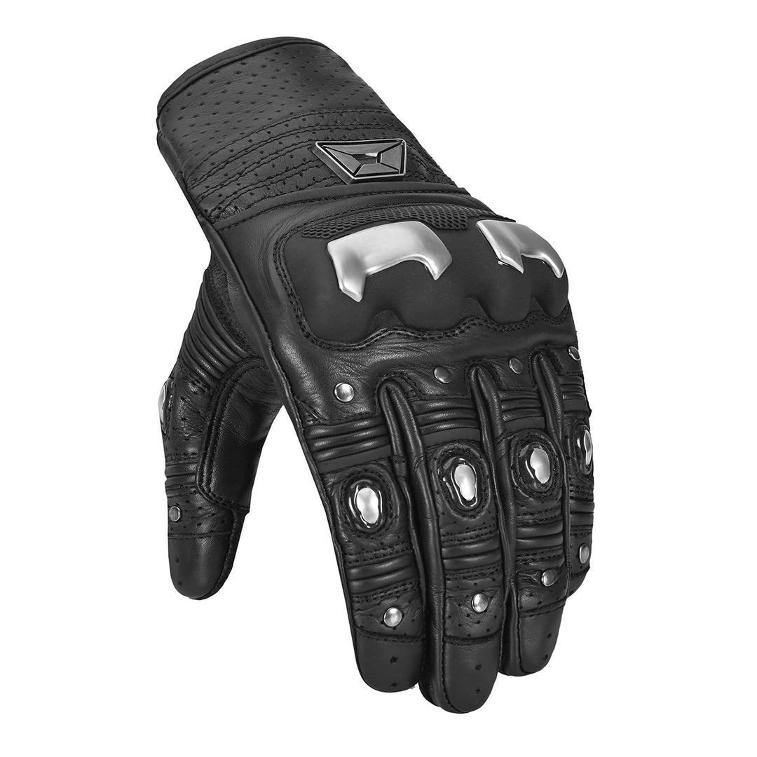 Cortech Mirror Breaker Gloves Black - Angled Back of Hand View