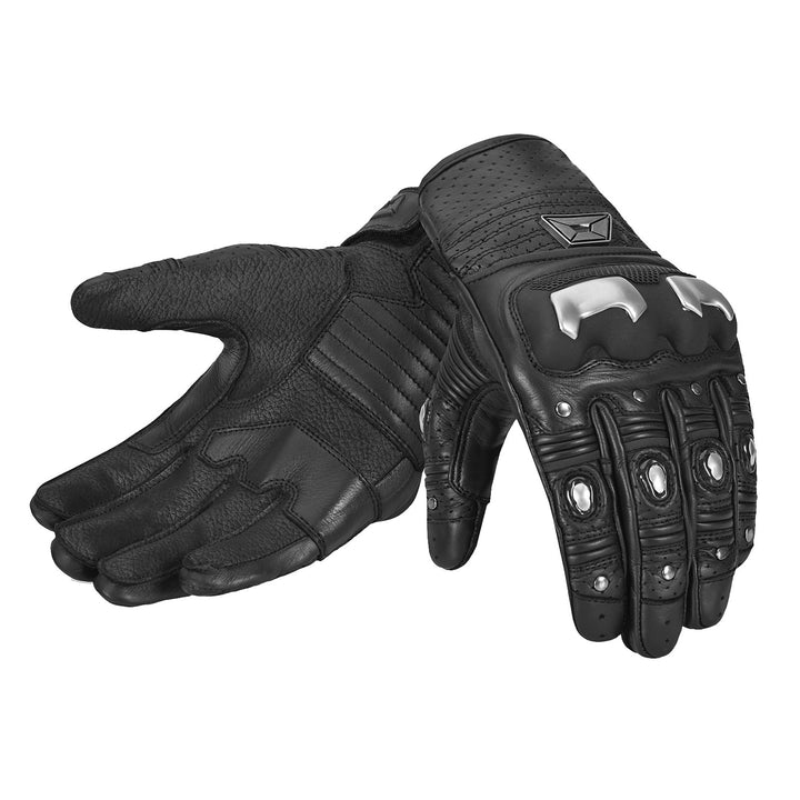 Cortech Mirror Breaker Gloves Black - Back of Hand and Palm Views of Pair