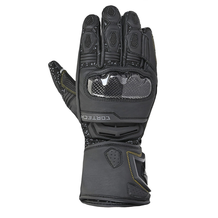 Cortech Revo RR V2 Gloves Black - Back of Hand View