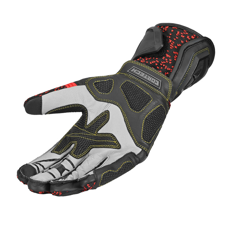 Cortech Revo RR V2 Gloves Black/Red - Angled Palm View