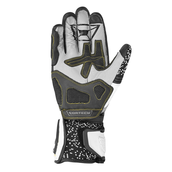 Cortech Revo RR V2 Gloves Black/White - Palm View