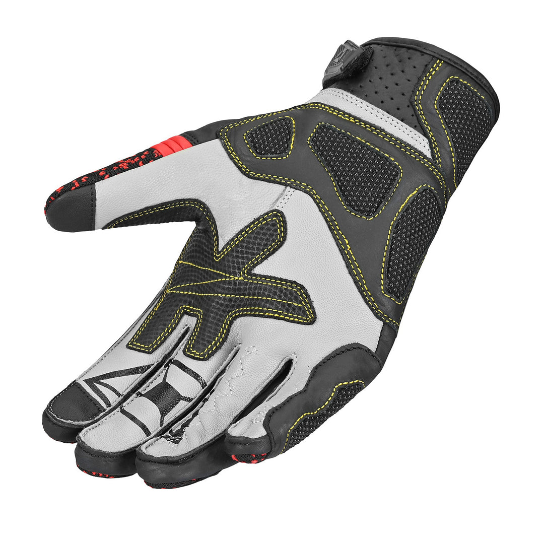 Cortech Revo ST V2 Gloves Black/Red - Angled Palm View