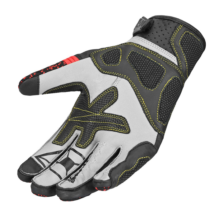 Cortech Revo ST V2 Gloves Black/Red - Angled Palm View