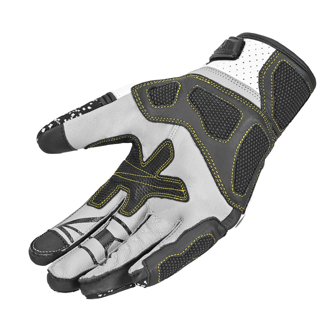 Cortech Revo ST V2 Gloves Black/White - Angled Palm View