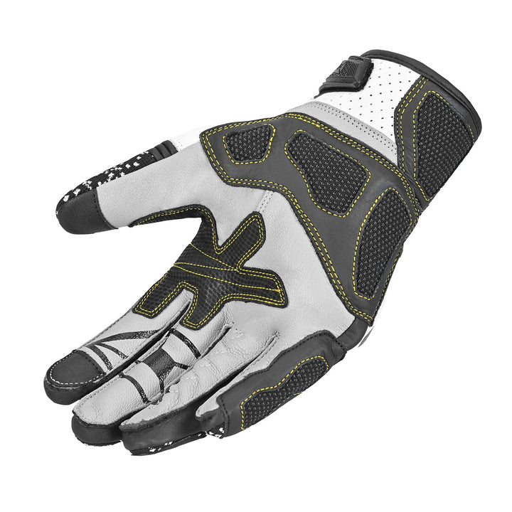 Cortech Revo ST V2 Gloves Black/White - Angled Palm View