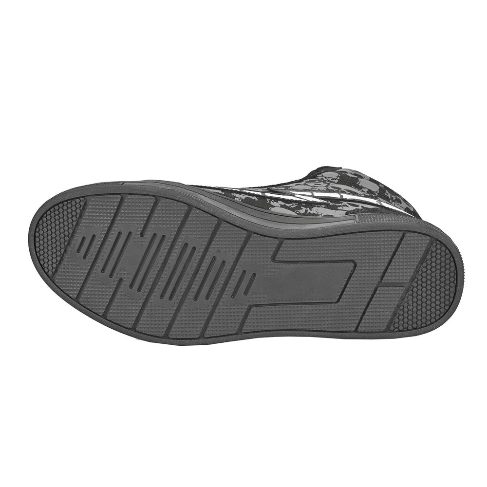 Cortech Slayer Canvas Skulls Riding Shoes Black - Sole View