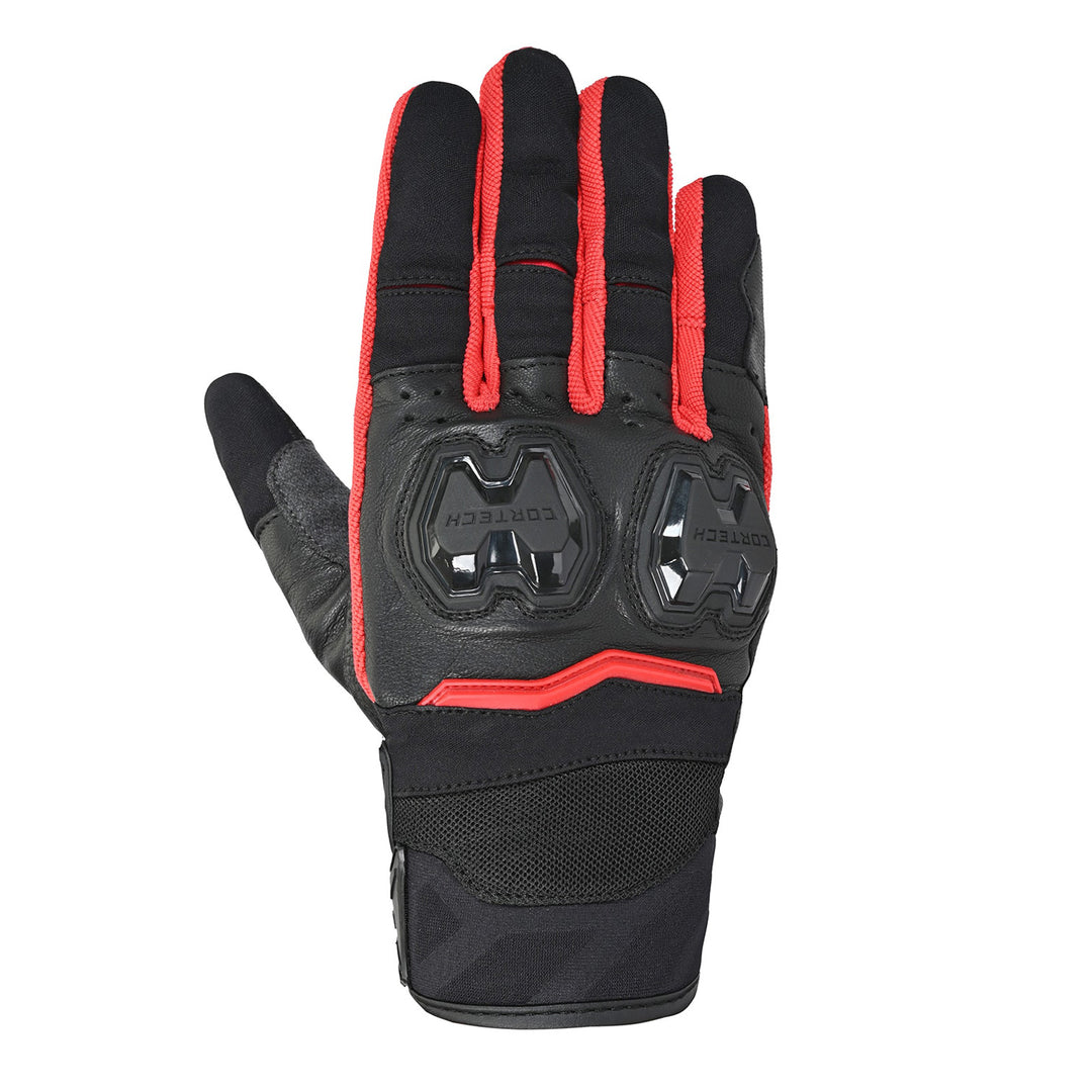 Cortech Sport Lite Gloves Black/Red - Back of Hand View