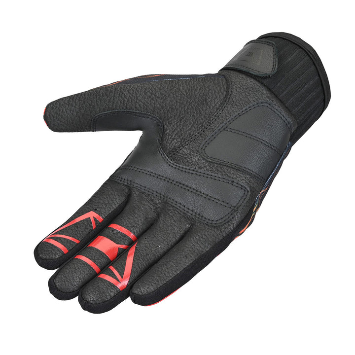 Cortech Standard Issue Flame Gloves Flames - Angled Palm View