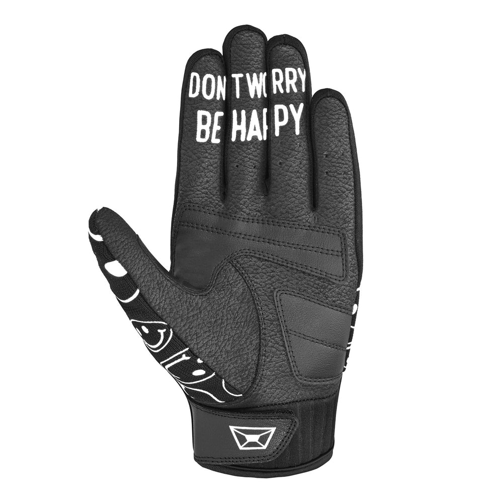 Cortech Standard Issue Happy Faces Gloves Black/White - Palm View