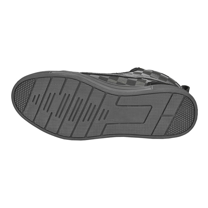Cortech Women's Slayer Canvas Check Riding Shoes Black - Sole View