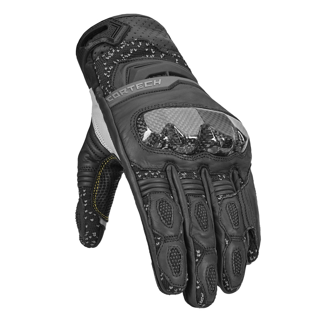Cortech Women's Revo ST V2 Gloves Black - Angled Back of Hand View