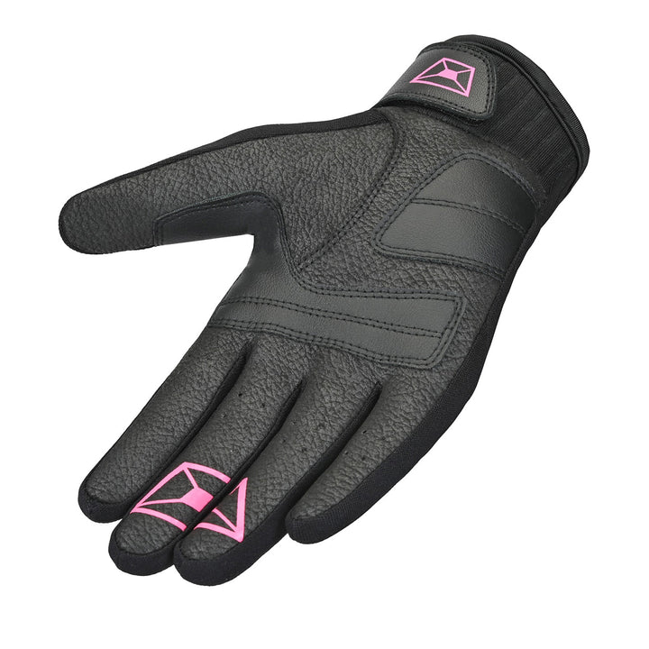 Cortech Women's Standard Issue Bones Gloves Black/Pink - Angled Palm View