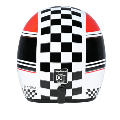 Daytona Helmets D.O.T. Cruiser Helmet - Daytona Classic - Rear View