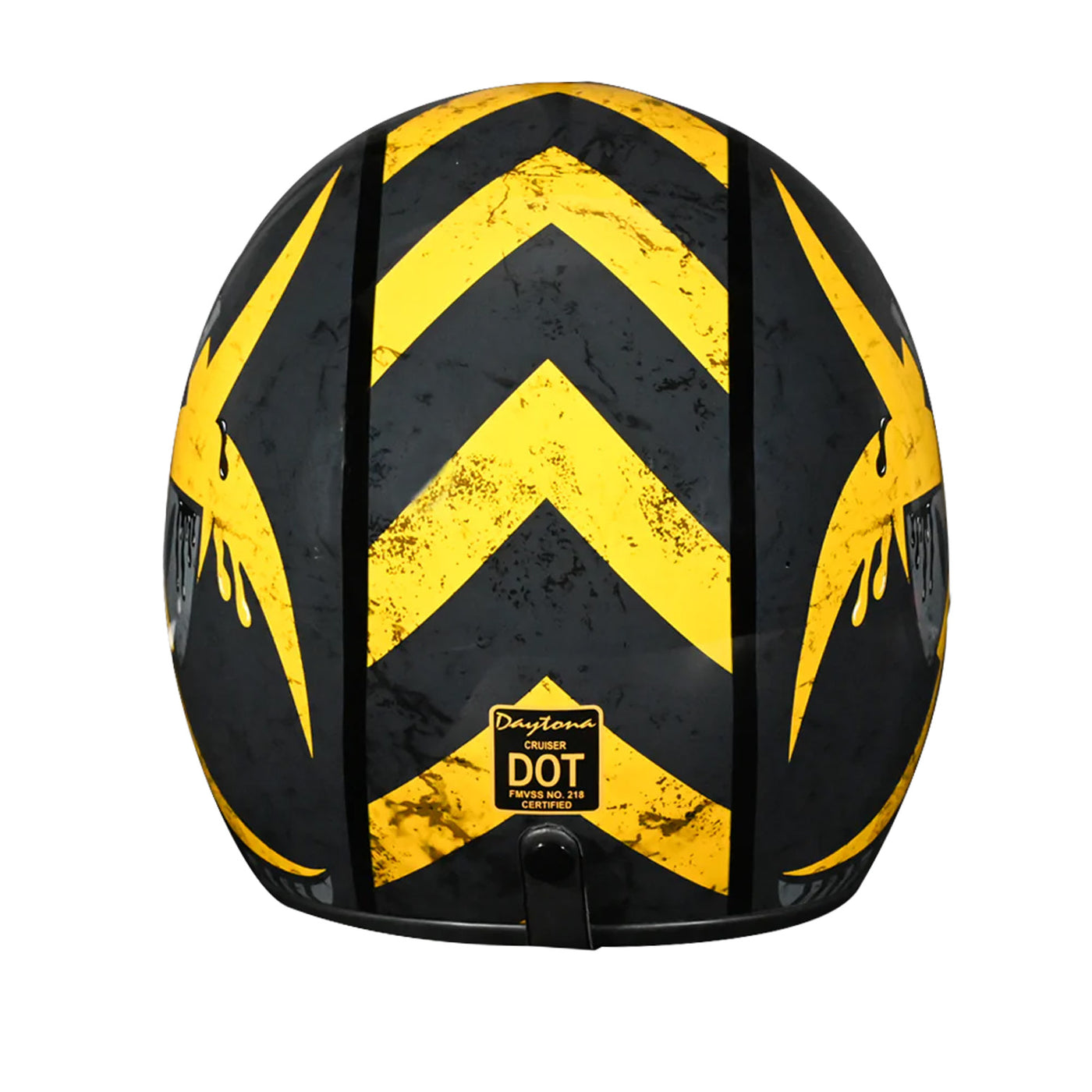 Daytona Helmets D.O.T. Cruiser Helmet - Toxic - Rear View