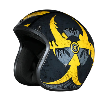 Daytona Helmets D.O.T. Cruiser Helmet - Toxic - Front Left Side View without Visor