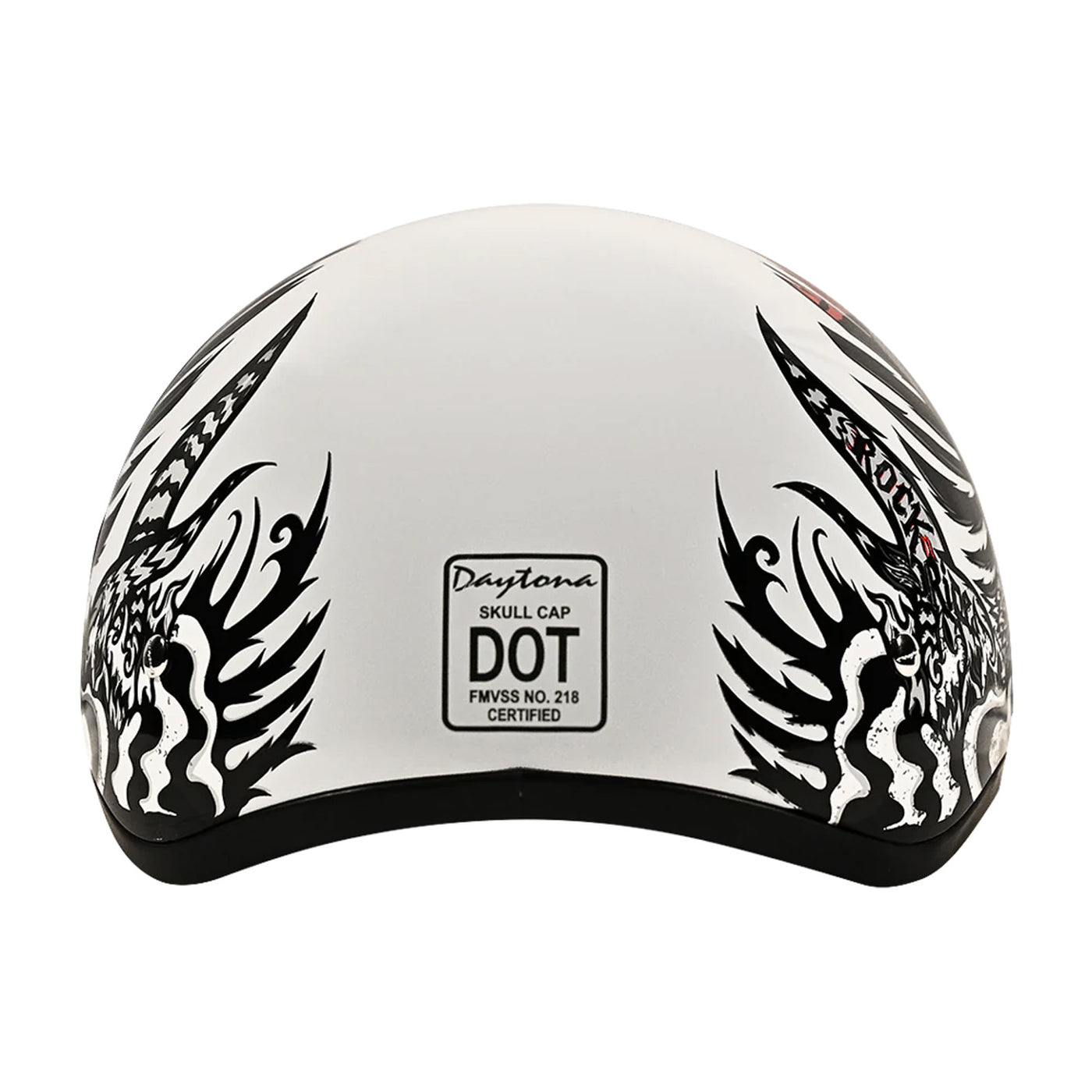 Daytona Helmets D.O.T. Skull Cap - Rockin' Reaper - Rear View