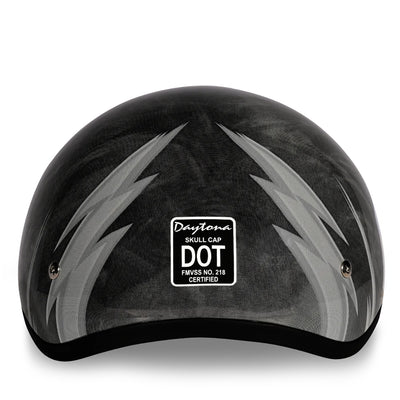 Daytona Helmets D.O.T. Skull Cap - Thunder - Rear View