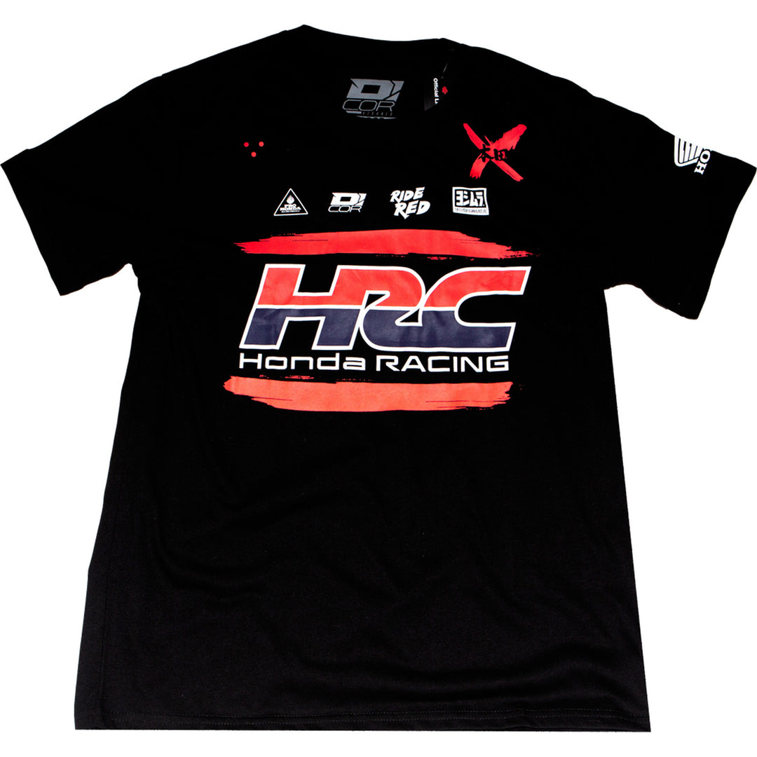 D'Cor Visuals Honda HRC Factory T-Shirt Black - Front View