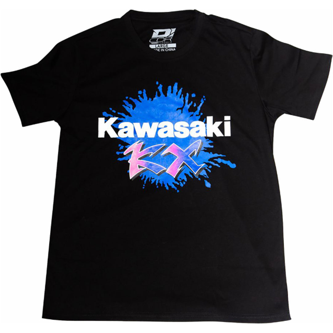 D'Cor Visuals Kawasaki Factory T-Shirt Black - Front View