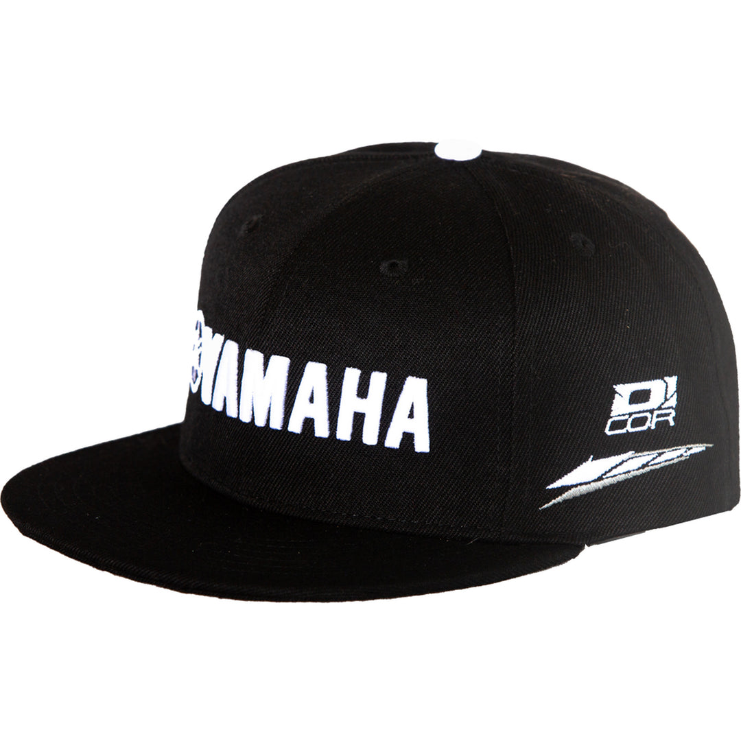 D'Cor Visuals Yamaha Factory Snapback Hat Black - Front Side View