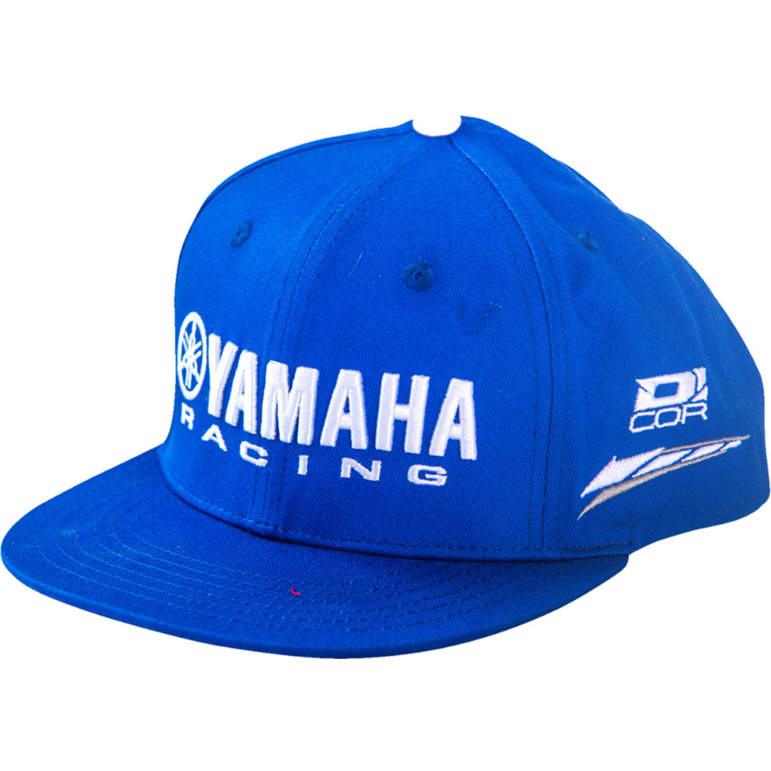 D'Cor Visuals Yamaha Factory Snapback Hat Blue - Front Side View