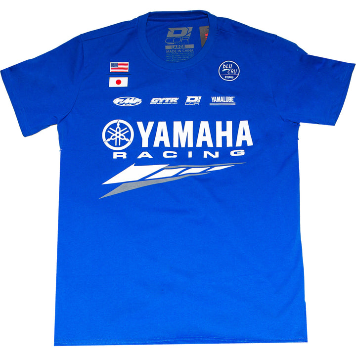 D'Cor Visuals Yamaha Factory T-Shirt Blue - Front View