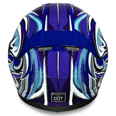 Daytona Helmets D.O.T. Detour Helmet - Vortex - Rear View