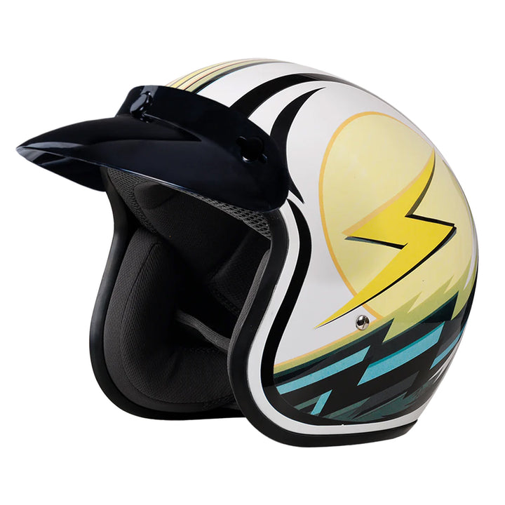 Daytona Helmets D.O.T. Cruiser Helmet - Lightning - Front Left Side View