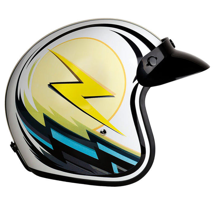 Daytona Helmets D.O.T. Cruiser Helmet - Lightning - Right Side View