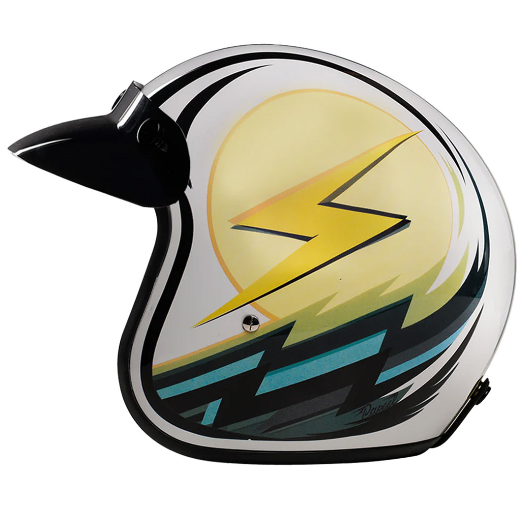 Daytona Helmets D.O.T. Cruiser Helmet - Lightning - Left Side View