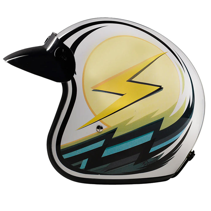 Daytona Helmets D.O.T. Cruiser Helmet - Lightning - Left Side View