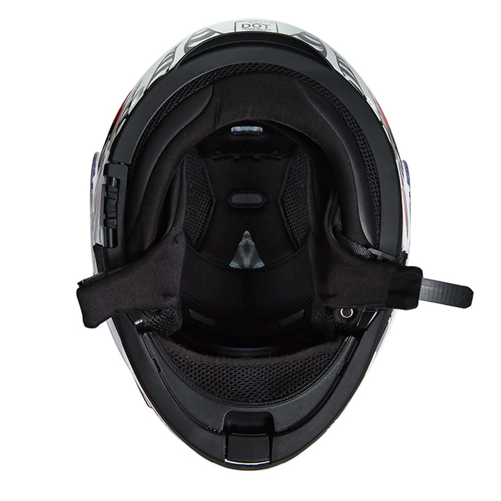 Daytona Helmets D.O.T. Glide Helmet - Phoenix - Bottom Up View