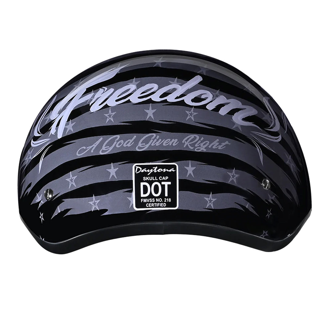 Daytona Helmets D.O.T. Skull Cap - Freedom 2.0 - Rear View