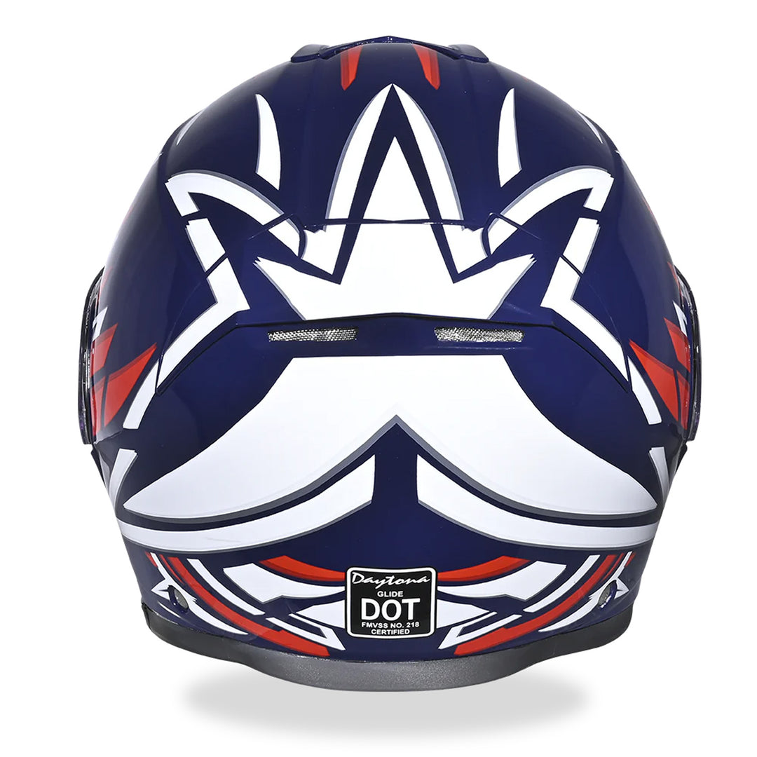 Daytona Helmets D.O.T. Glide Helmet - Liberty - Rear View