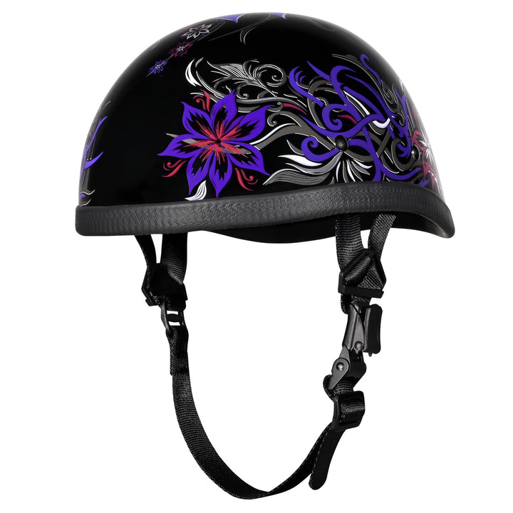 Daytona Helmets Novelty Eagle - Flowers - Front Side View