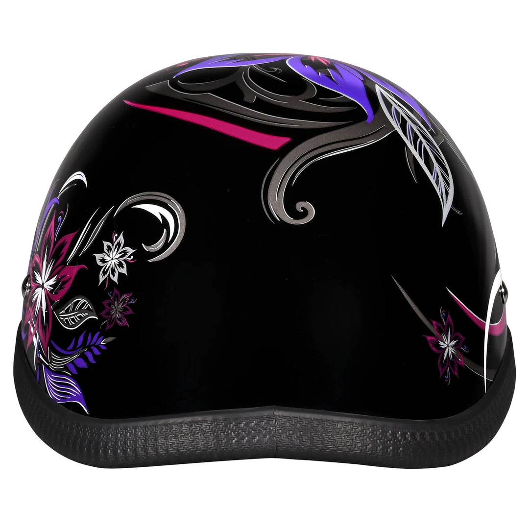Daytona Helmets Novelty Eagle - Flowers - Rear View