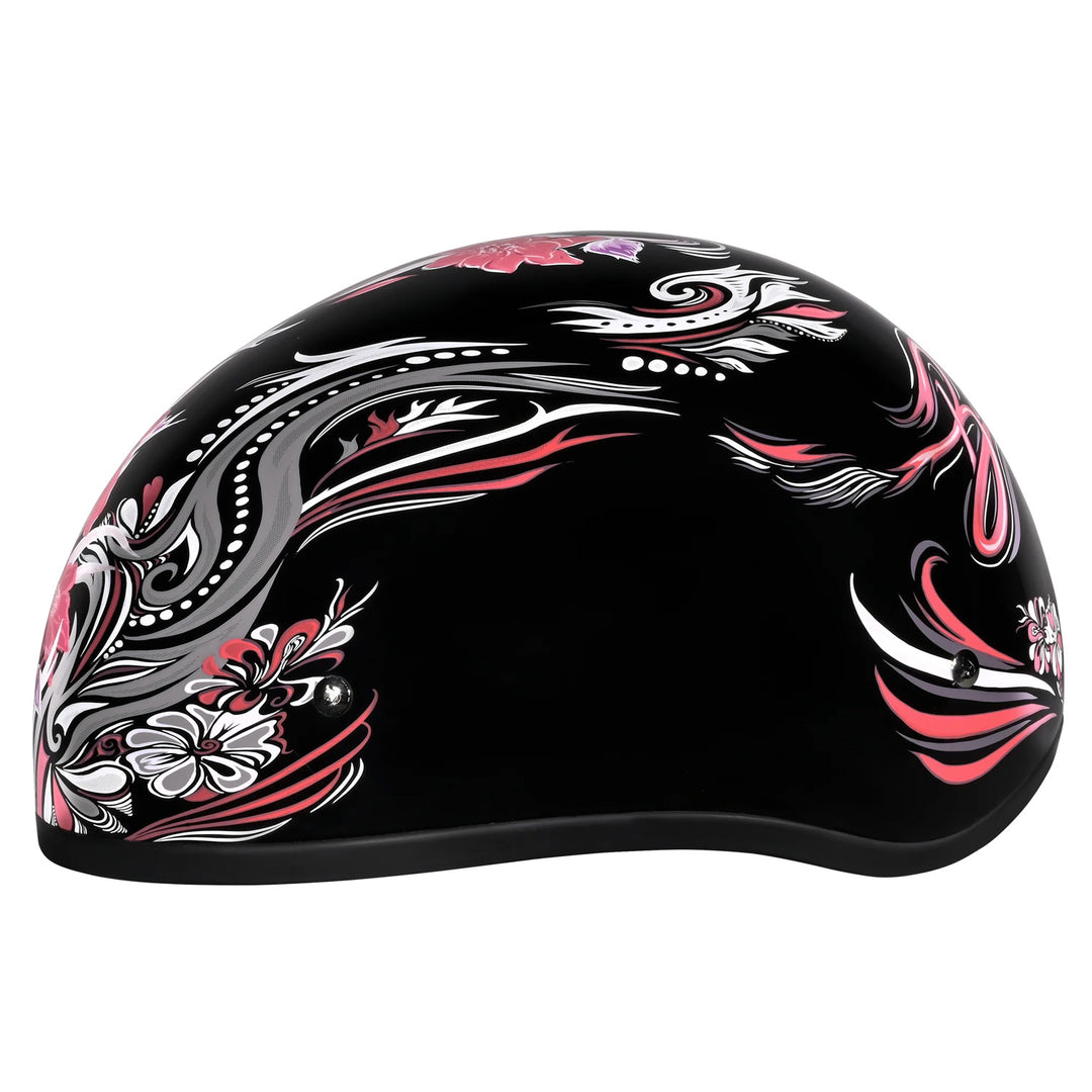 Daytona Helmets D.O.T. Skull Cap - Boss Bitch - Left Side View