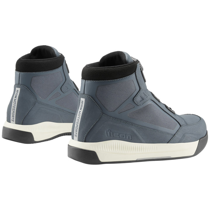 ICON Patrol 3 Waterproof Boots Grey - Rear Side View