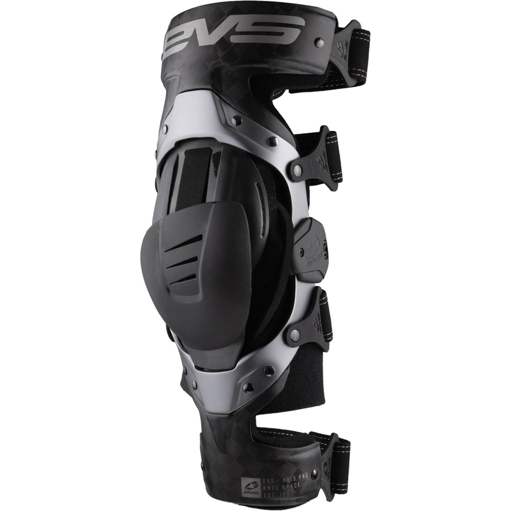 EVS Axis Pro Knee Brace Black/Grey - Front Side View