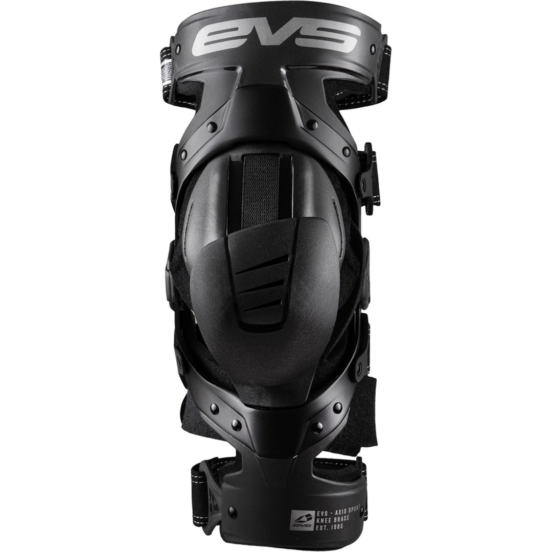EVS Axis Sport Knee Brace Black/Black/Grey - Front View