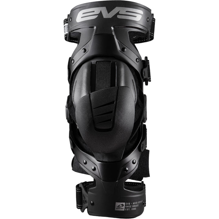EVS Axis Sport Knee Brace Black/Black/Grey - Front View