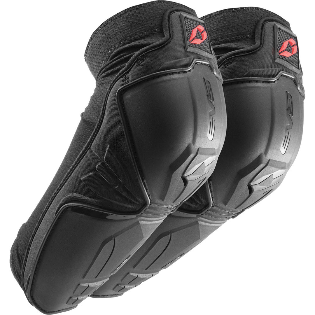 EVS Epic Elbow Pad Black - Front Side View of Pair
