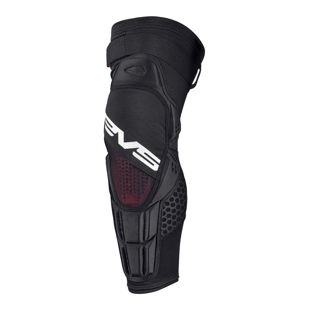 EVS Hex Pro Knee/Shin Guard Black - Front Side View