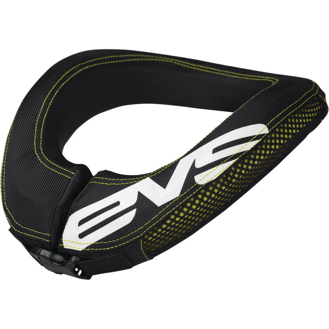 EVS RC2 Race Collar Black ADULT - Front Side View
